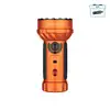 Olight Orange Marauder Mini Powerful Flashlight Studio Shot with Rotary Knob and Toggle Switch for Search and Rescue