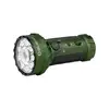 Olight OD Green Marauder Mini Flashlight Side View with Rotary Knob and Textured Grip for Search and Rescue or Camping
