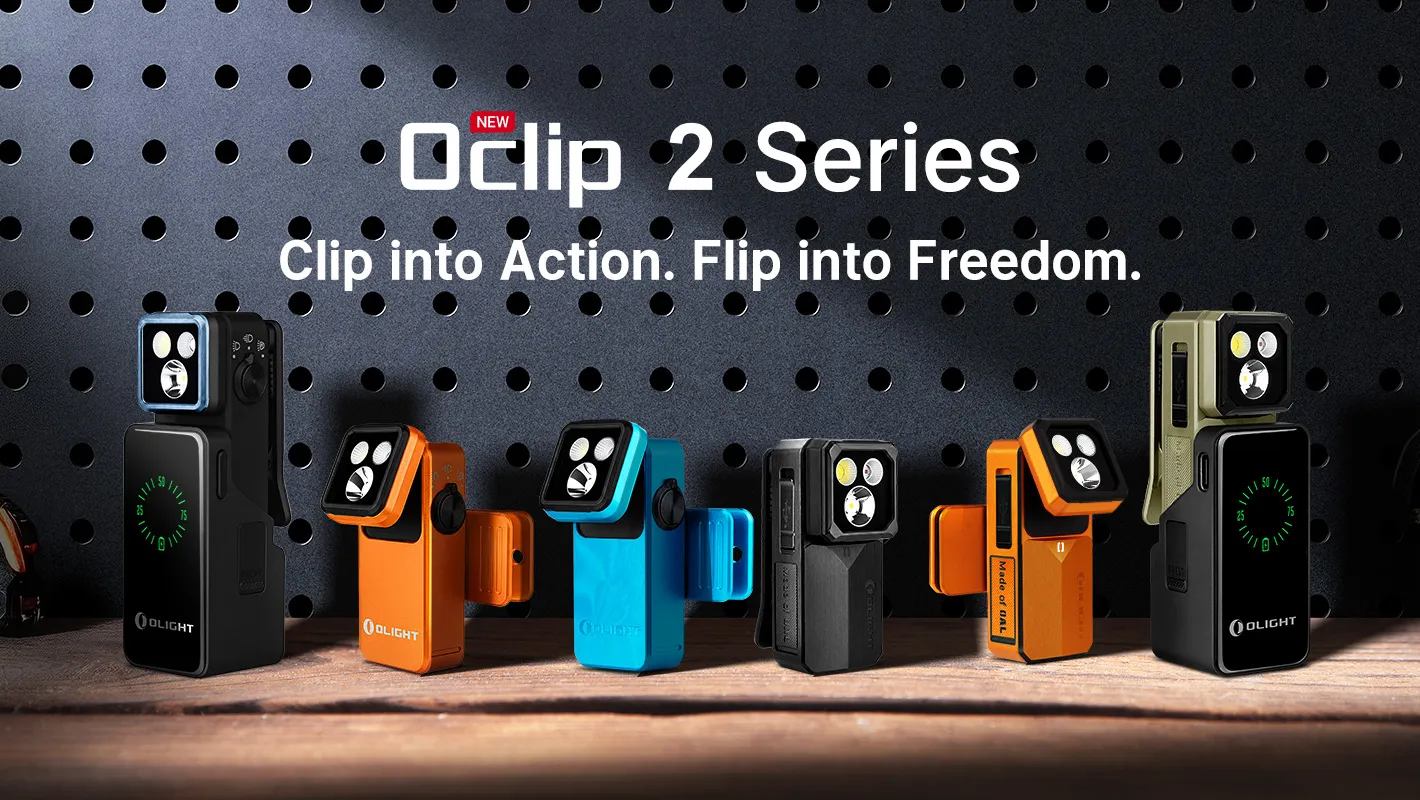 Unlock the All-New Oclip 2 Series: Dual-Axis Clip Lights | Olight