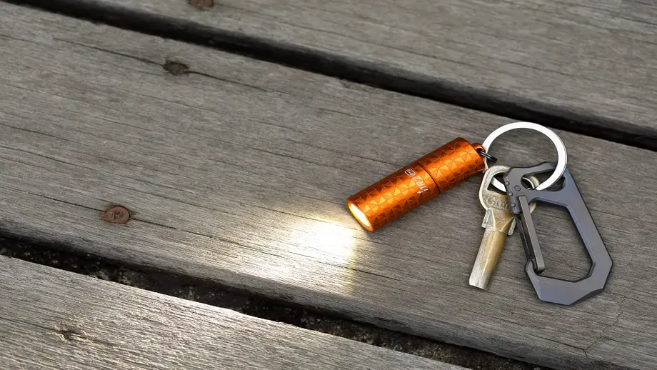 Keychain flashlight on a Keychain