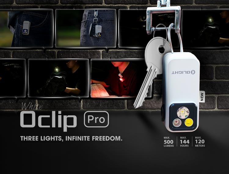 Oclip Pro Clip-On Flashlight- Olight