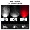 Olight White Oclip Pro Clip-on Light showcasing Floodlight Spotlight and Red Light modes for versatile outdoor EDC use