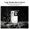 Olight White Oclip Pro Clip-On Light with IPX6 Waterproof USB-C Cover Standing on Wet Rocks in Heavy Rain