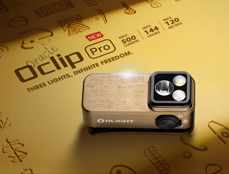 Oclip Pro Clip-On Flashlight- Olight