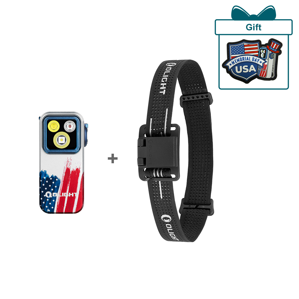 Oclip Pro Clip on Flashlight with Floodlight Spotlight and Red Light