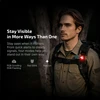 Olight Oclip Pro Black Clip-on Light with Red Blink Mode on Man Backpack Strap for Night Hiking Safety