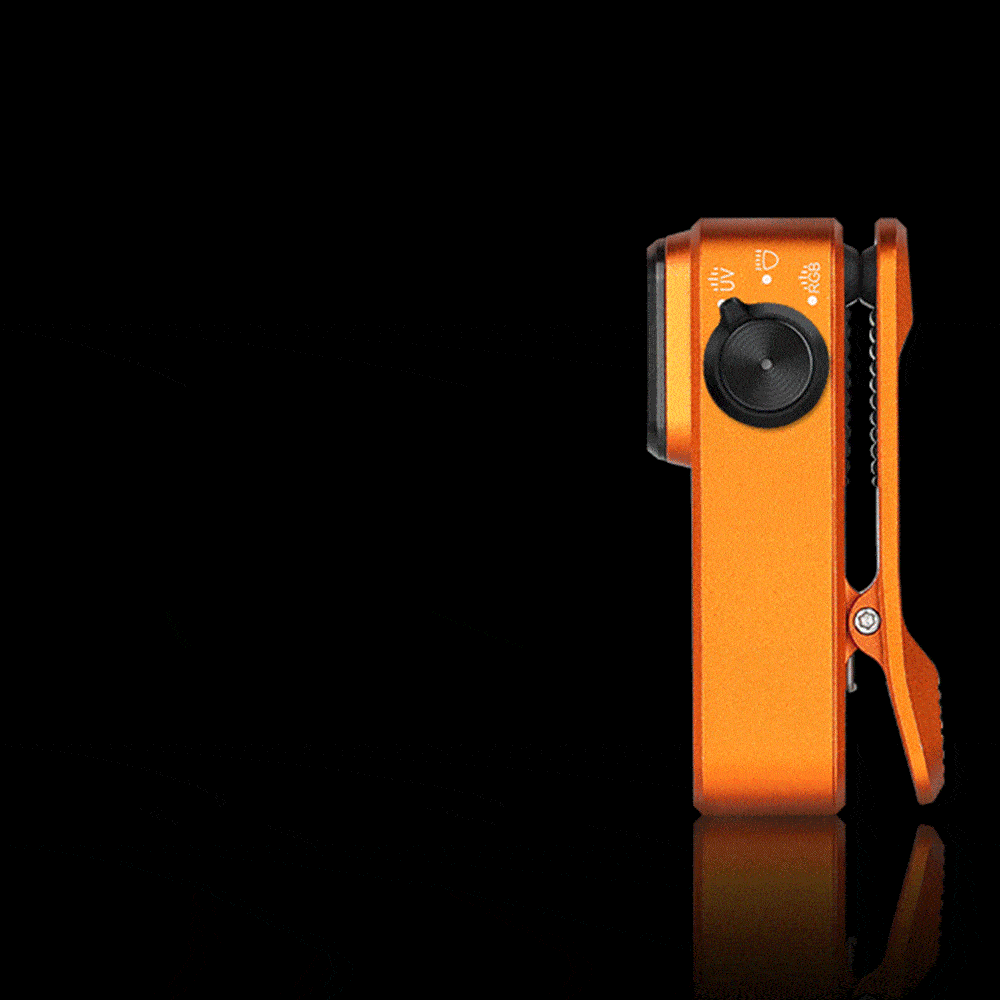 Olight Orange Oclip Pro S Multifunctional Clip Light with UV, Flood, and RGB Lighting for Everyday Carry