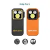 Olight Oclip Pro S Black and Orange Front View with Dual Light Sources for Everyday Carry Lighting