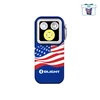 Olight Oclip Pro S with American Flag design, front view, for everyday carry and utility.
