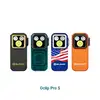 Olight Teal Blue Oclip Pro S Clip-On Light Front View with Compass Pattern for Outdoor EDC Gear