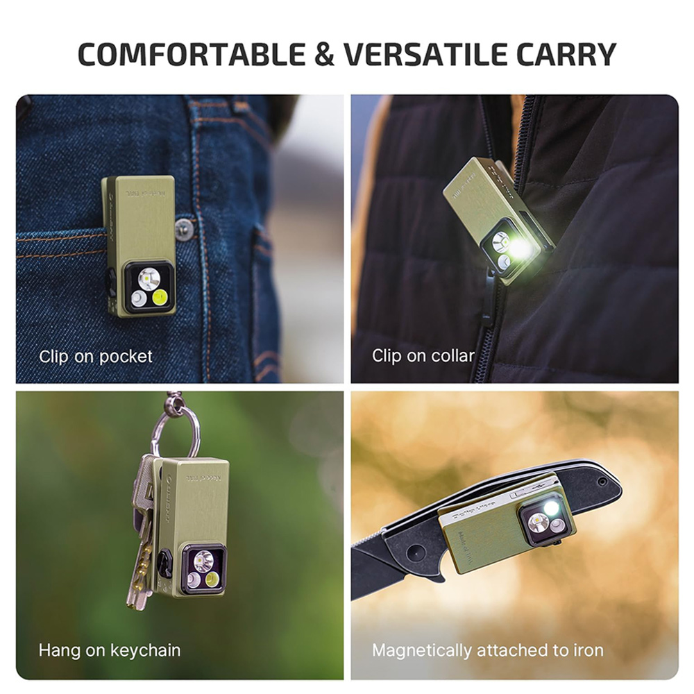 Oclip Ultra Clip-On EDC Light 3-in-1 Flood Spot UV Flashlight - Olight