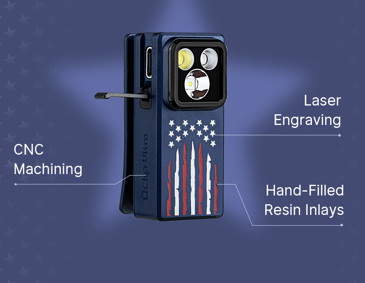 Baton turboとOclipUltraのセット Oclip Ultra EDC Light 3 in 1 Clip On Flood Spot UV Flashlight - Olight