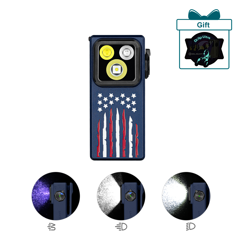 オーライト　olight Oclip Ultra OAL合金製 ネイビー OLIGHT Oclip Ultra EDC Flashlight Clip-on Light, 530 Lumens