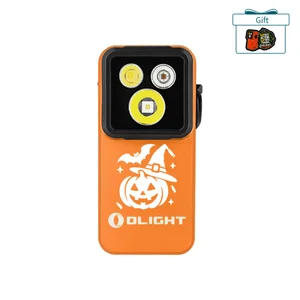 Olight Orange Oclip Halloween Edition Clip-on Light with Pumpkin Pattern for Outdoor Safety and EDC Use