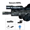 Olight Odin Mini WML weapon light with mount, remote pressure switch, and magnetic charging cable.