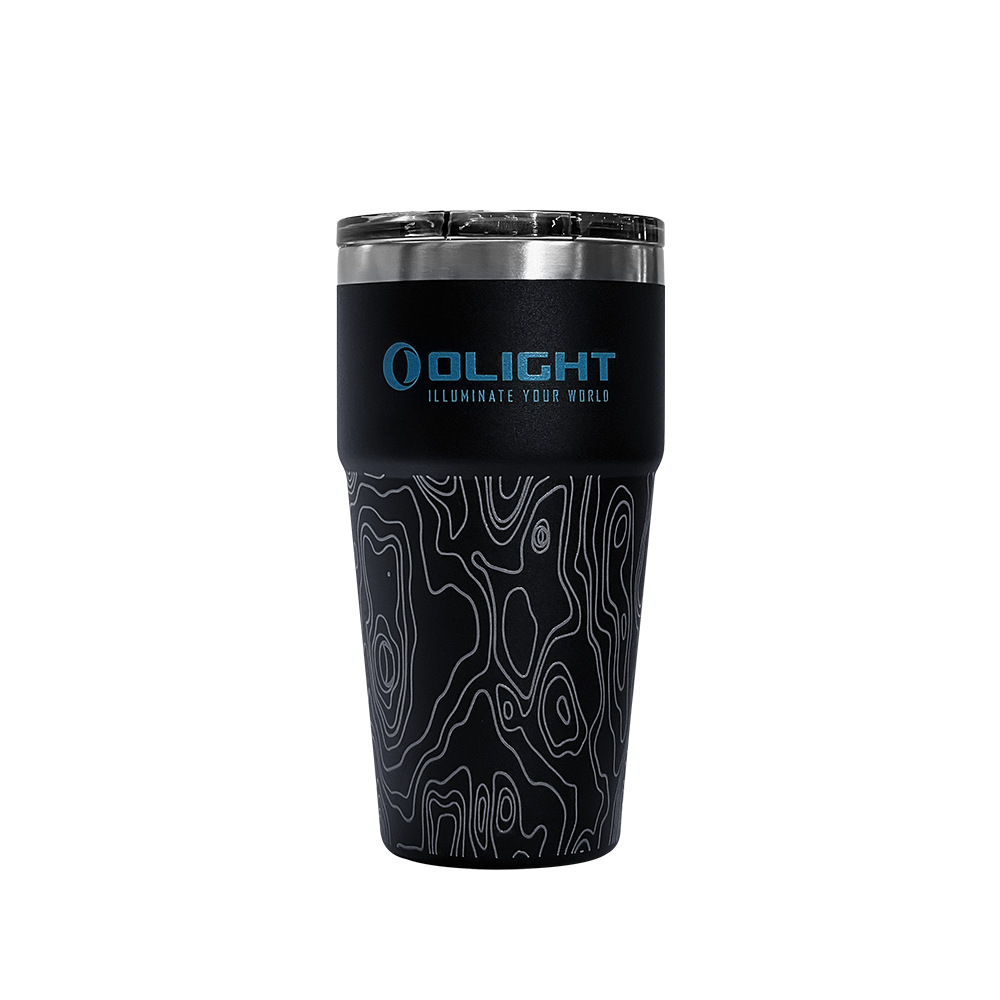 Olight Black Contour Lines 20 oz Tumbler - Olight