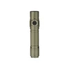 Olight Warrior Ultra tactical flashlight in OD green with textured grip and side switch on a white background