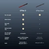 Comparison chart comparing specifications and features of O'Pen 3 and O'Pen Glow flashlight pens.