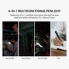 4-in-1 multifunctional penlight for various uses: pen tip light, green beam, pen clip light, and pen