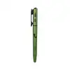 Olight Opleasure olive green tactical penlight with laser pointer and textured grip isolated on white background