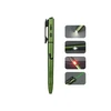 Multifunction green tactical pen, LED flashlight, emergency hammer, red light, and green laser pointer features