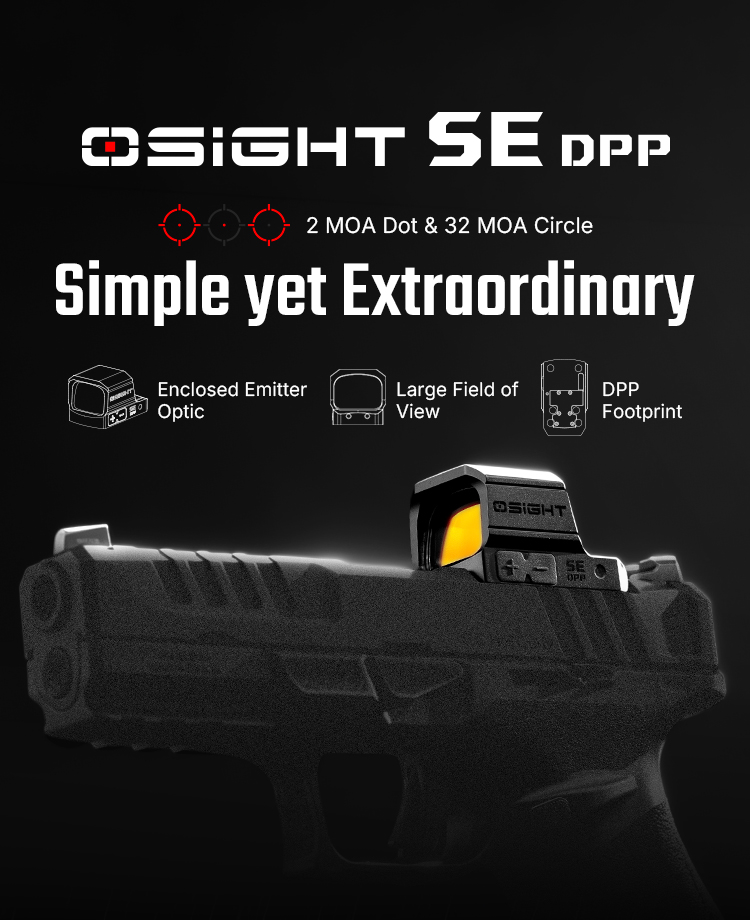 Osight SE Enclosed Red Dot Sight DPP Footprint Optic Multi Reticle