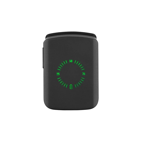 Olight Black Osight Charging Cover Front View with Green Battery Indicator for Device Charging