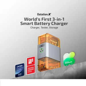Olight Orange Ostation X 3-in-1 Smart AA AAA Battery Charger and Tester for Home Storage with Award Badges