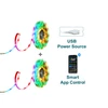 Two RGB LED strip lights with USB power and smart app control.