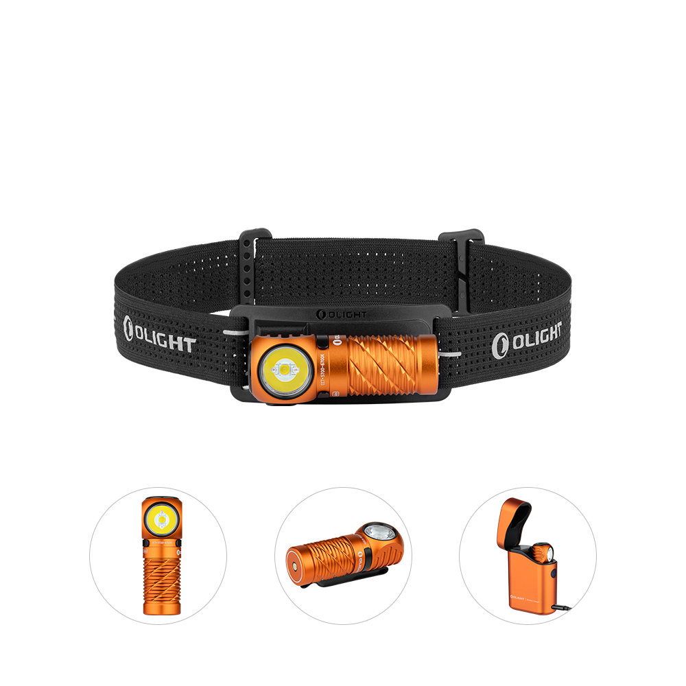 Perun 3 Mini LED Headlamp Flashlight Red White Light 1250 Lumens