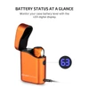 Olight Orange Perun 3 Mini wireless charger with headlamp, showcasing battery level display.