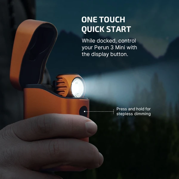 PERUN 3 MINI Headlamp Flashlight Red White Light 1250 Lumens EDC