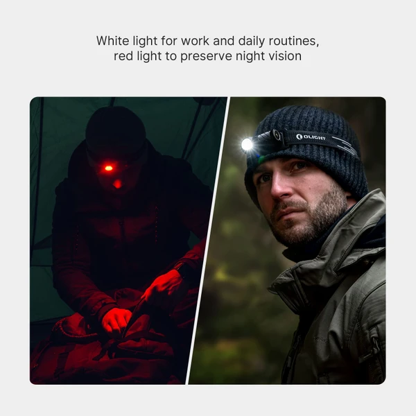 PERUN 3 MINI Headlamp Flashlight Red White Light 1250 Lumens EDC