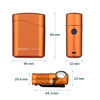 Olight Orange PERUN 3 MINI Headlamp and Wireless Charger with Dimensions for Everyday Carry and Hands-Free Lighting