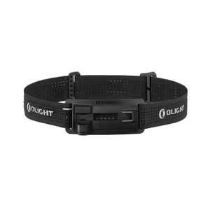 Olight Black Headlamp Strap Front View with Adjustable Buckles for Outdoor Activities