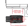 Gun light installation space specifications and adjustable sliding key-block for optimal fit.