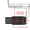 Olight PL TURBO Side View with Adjustable Sliding Block, Dimensions for Installation on Firearms