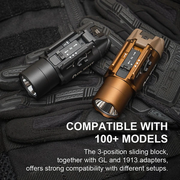 olight cr123a flashlight - M1X Striker - 1x 18650 / 2x - 1000 Lumens - Dual Switc Built with high Olight Baldr Red Laser 1,120