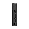 Sleek black ArkTac Ultra flat EDC flashlight featuring a sturdy pocket clip on a white background