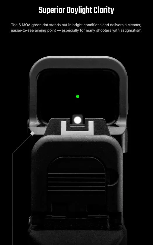 Osight K RMSc Red Dot Sight 6 MOA Reflex Optic Side Loading Battery