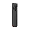 Olight Arkfeld Pro flat flashlight in black featuring a rotating selector dial and integrated pocket clip on white background
