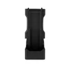Black polymer pistol magazine pouch holder isolated on white background
