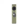Olight Olive Drab Arkfeld Ultra Flat Flashlight Front View with Custom Wolf Graphic for EDC and Outdoor Adventure
