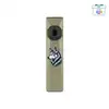Olight Olive Green Arkfeld Ultra Flat Flashlight with Wolf Engraving Front View for Everyday Carry and Outdoor Use