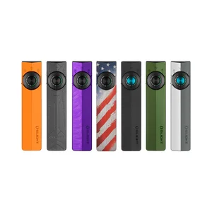 Olight ArkPro Flag Pattern Flat Flashlight Front View with Dial Switch for Outdoor EDC Use