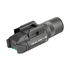 Olight Gray Baldr Pro R Weaponlight with a Green Laser and Rail Mount for Tactical Use