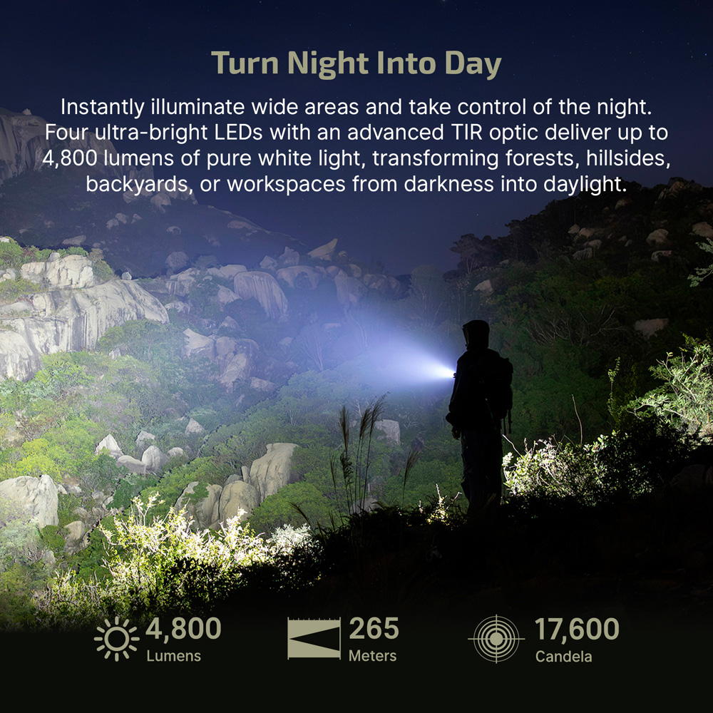 Olight Seeker Ultra Durable 4800LM LED Flashlight Olive Green - Olight