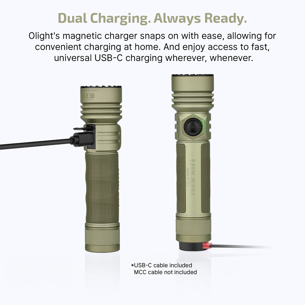 Olight Seeker Ultra Durable 4800LM LED Flashlight Olive Green - Olight