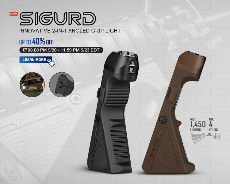 New product|An Innovative 2 in 1 Angled Grip Light-Sigurd Gun Light
