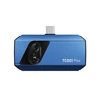 TC001 Max blue thermal imaging camera with dual lenses and USB-C connector on white background